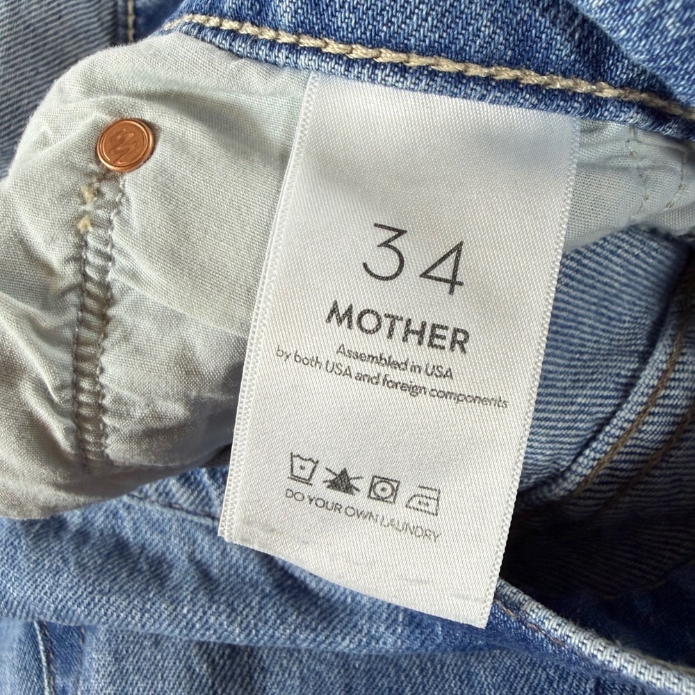 Mother Superior Bookie Flood Deans List Sz 34 Wide Leg Jeans High Rise Plus - Picture 12 of 13